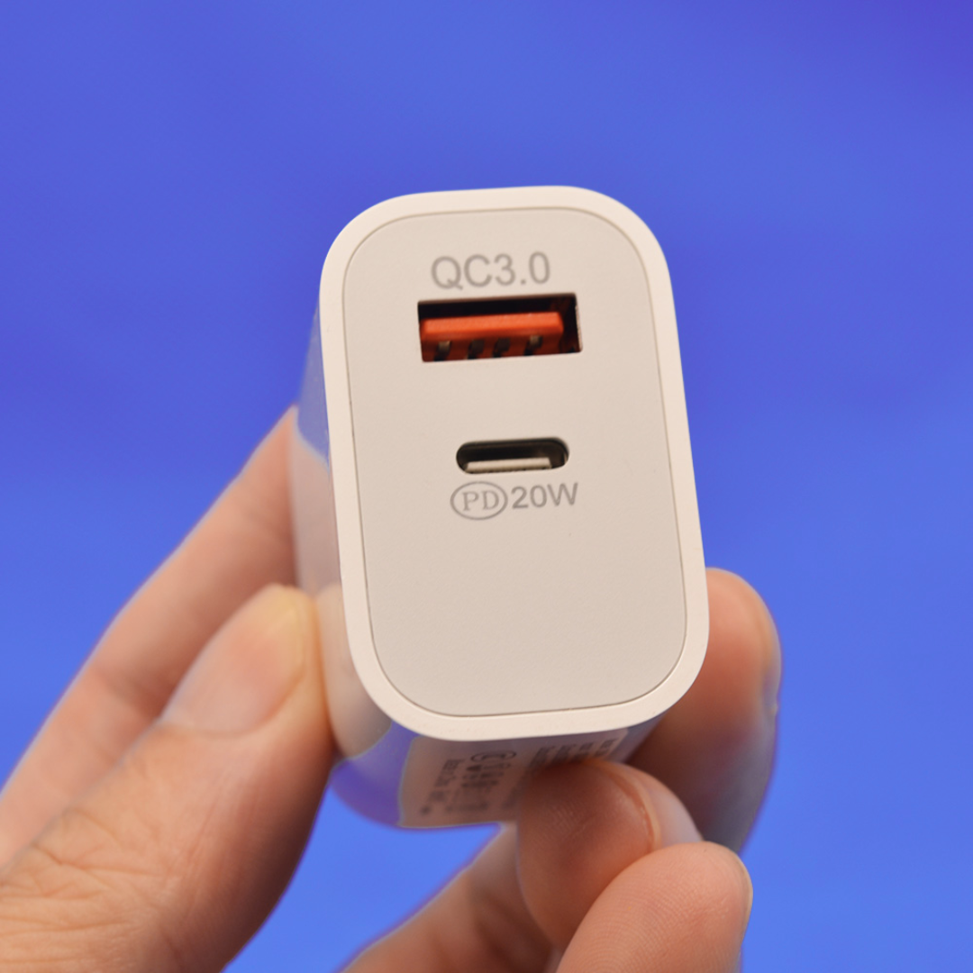 Adaptador Cargador Marranita Carga Rápida 20w Usb A Usb C