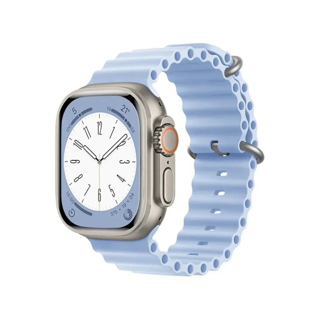 CORREA PULSO EN SILICONA TIPO OCEAN PARA SMART WATCH 42,44,45,49mm