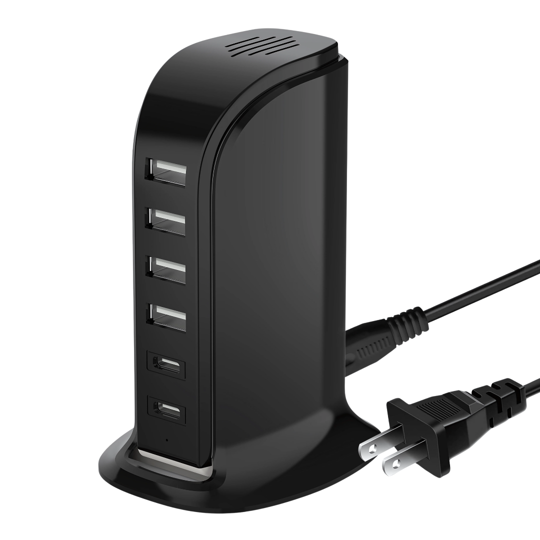 Torre Carga Multipuerto Cargadores Usb Tipo C Carga Rápida
