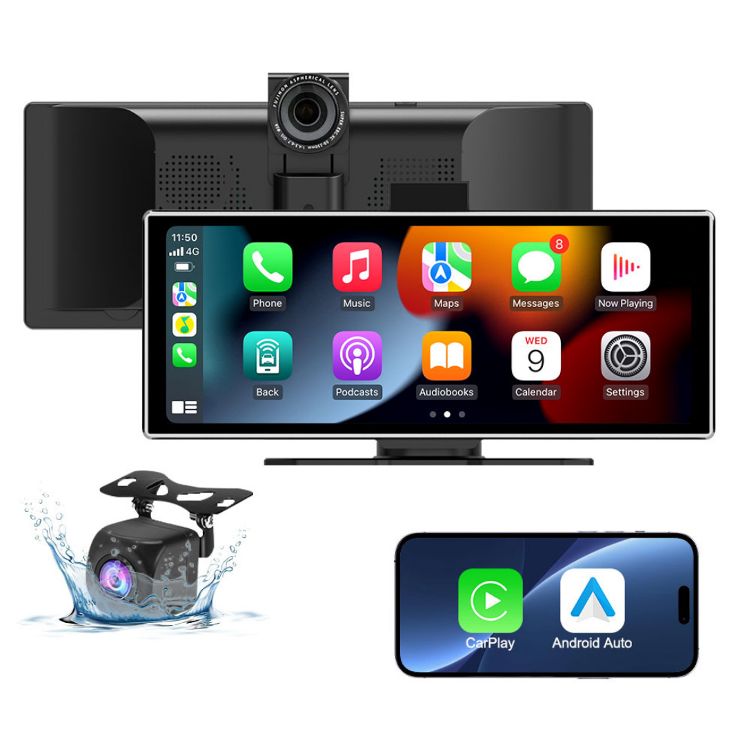 PANTALLA RADIO CARRO CAR PLAY ANDROIDAUTO INALÁMBRICA 11,26" + 2 CÁMARAS