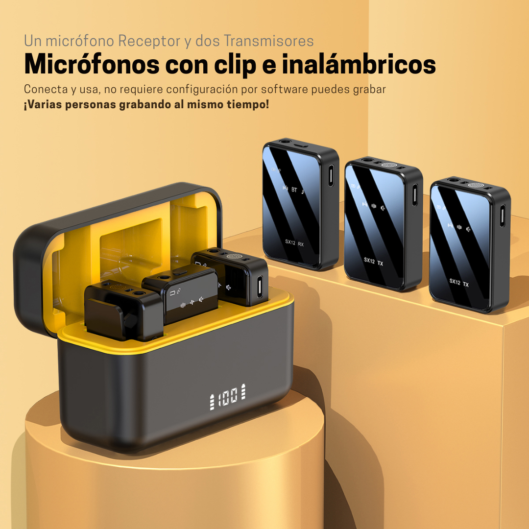 Micrófono Solapa Profesional Inalámbrico Sx12