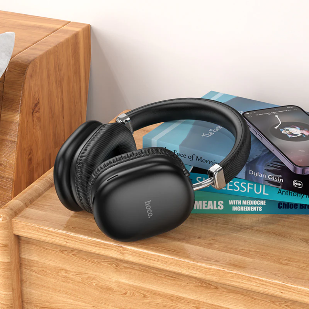 AUDIFONOS AURICULARES DE DIADEMA W35 MAX BLUETOOTH: Carga de 90 horas de duración