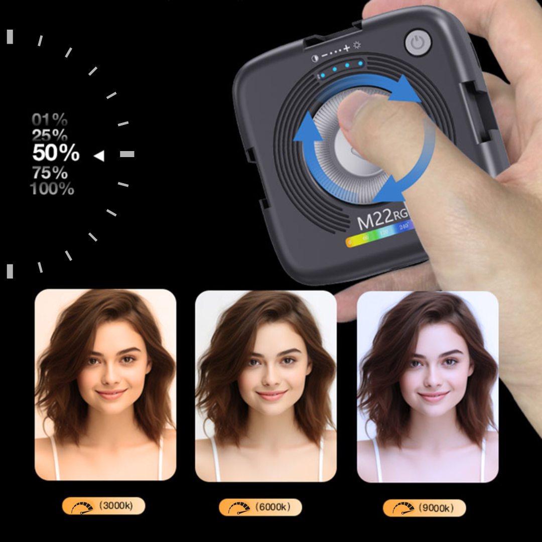Luz Portátil Magnética M22 Cámara Celular Recargable Rgb