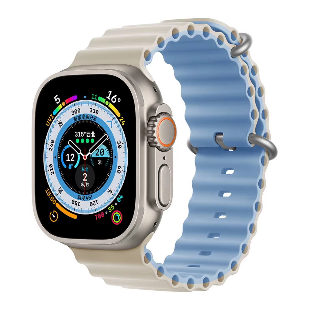 CORREA PULSO EN SILICONA DOBLE FAZ OCEAN IMANTADA PARA SMARTWATCH 42,44,45,49mm