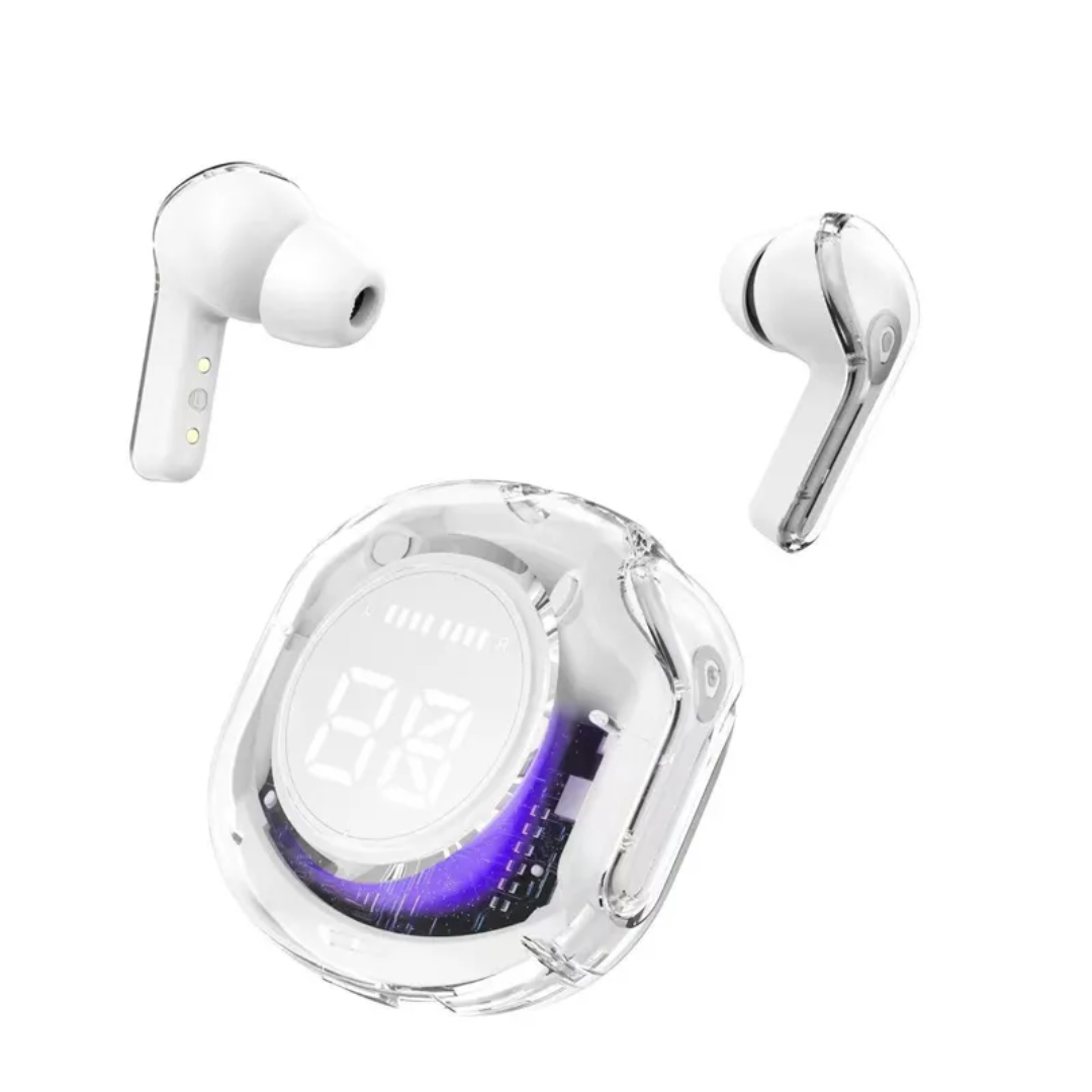 AUDÍFONOS INALAMBRICOS ULTRAPOD MAX TRANSPARENTES