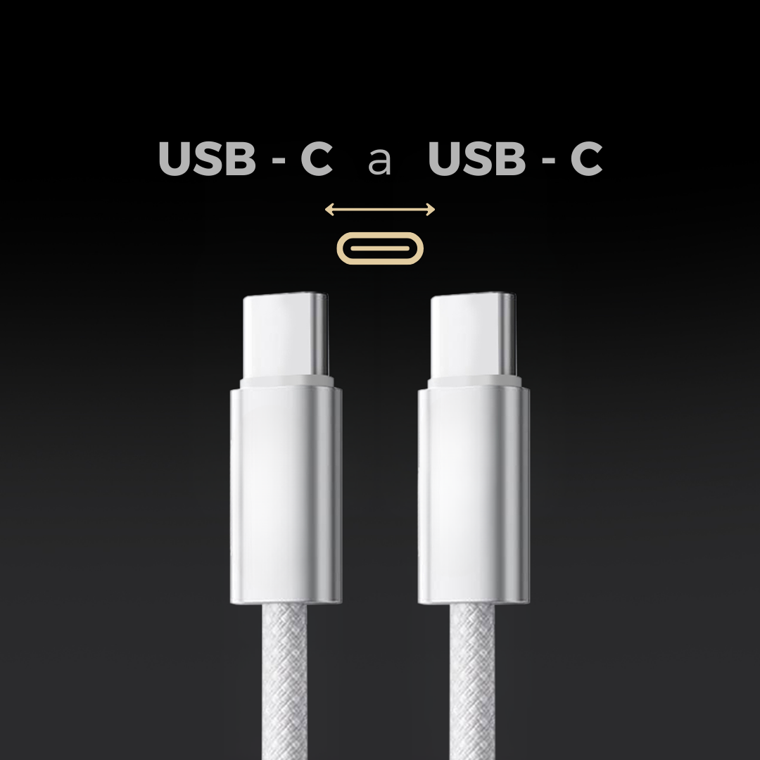 Cable Cargador Portátil Usb C A Usb C 240w Trenzado 2 Metros