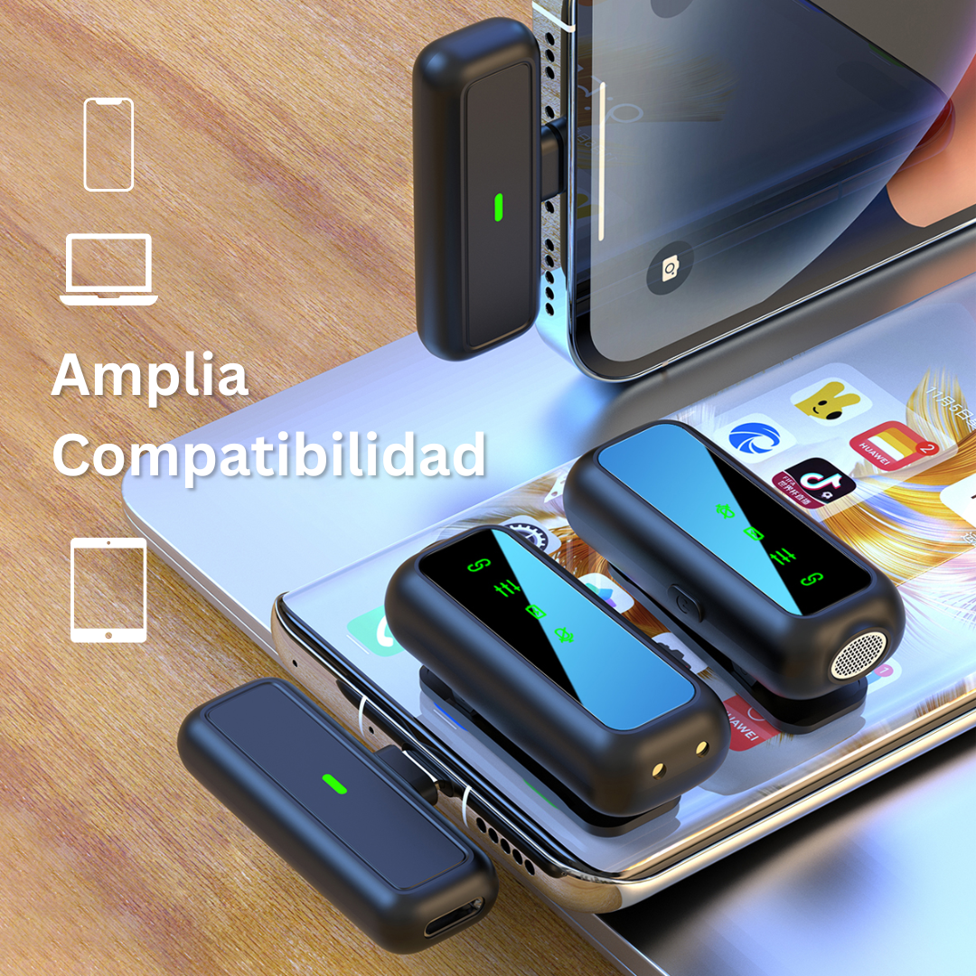 Micrófonos Solapa Inalámbricos Sx6 Entrada tipo C o iPhone