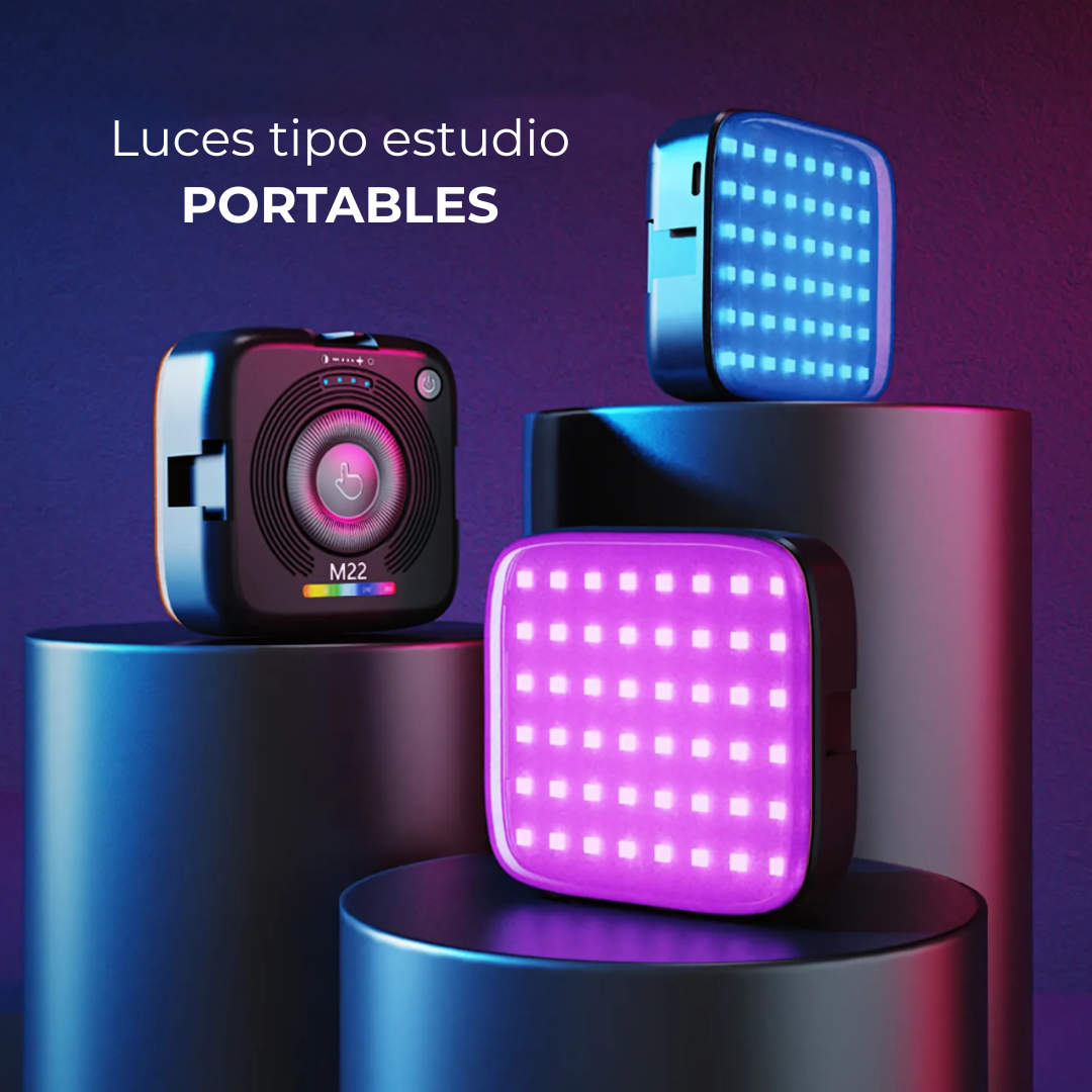 Luz Portátil Magnética M22 Cámara Celular Recargable Rgb