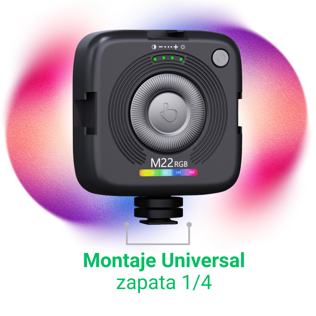 Luz Portátil Magnética M22 Cámara Celular Recargable Rgb