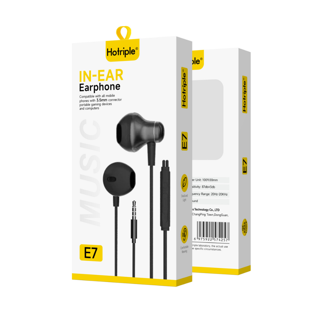 Audifonos Cable Tipo Auxiliar 1x1 Jack 3.5mm Auriculares E7