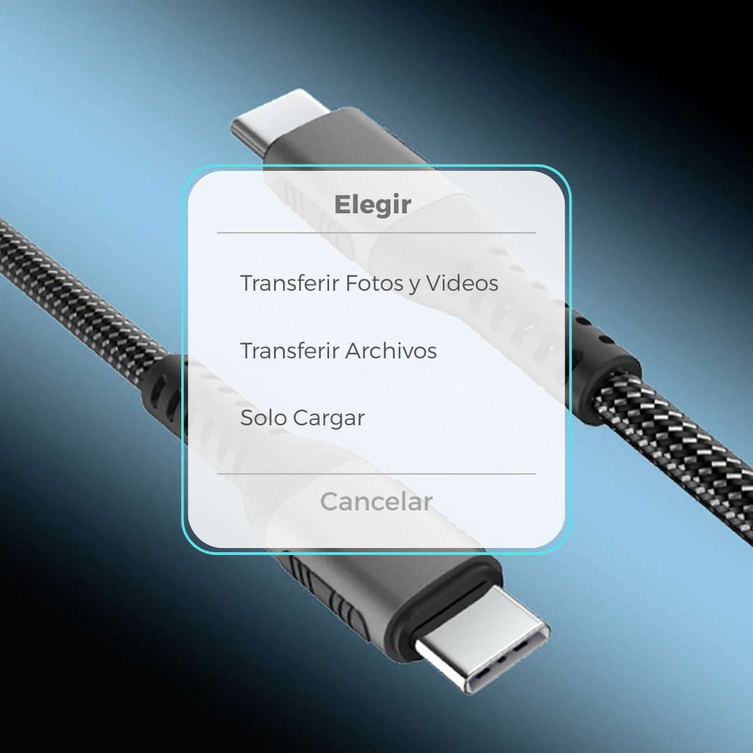 Cable Cargador Datos Usb C - Usb C 100w Trenzado 2 Metros