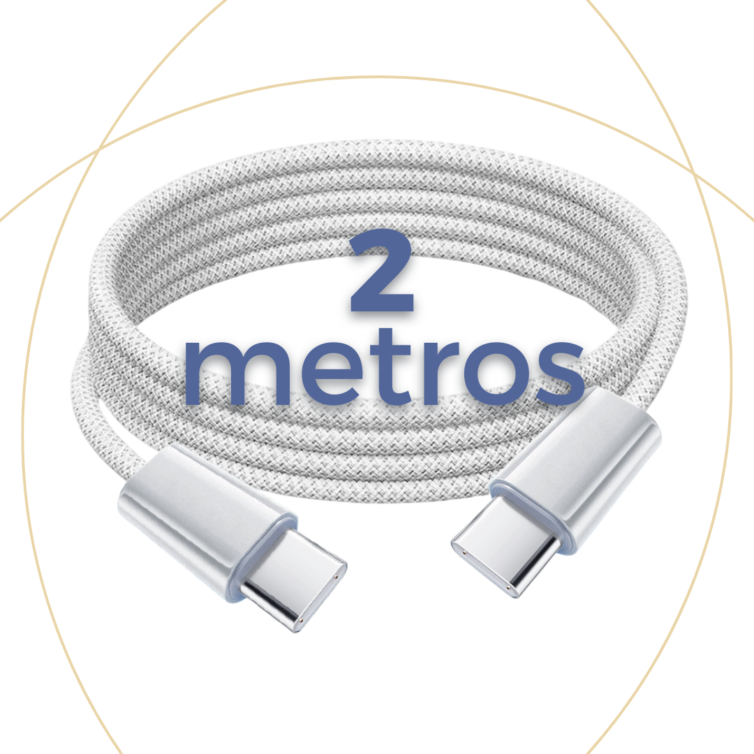 Cable Cargador Portátil Usb C A Usb C 240w Trenzado 2 Metros
