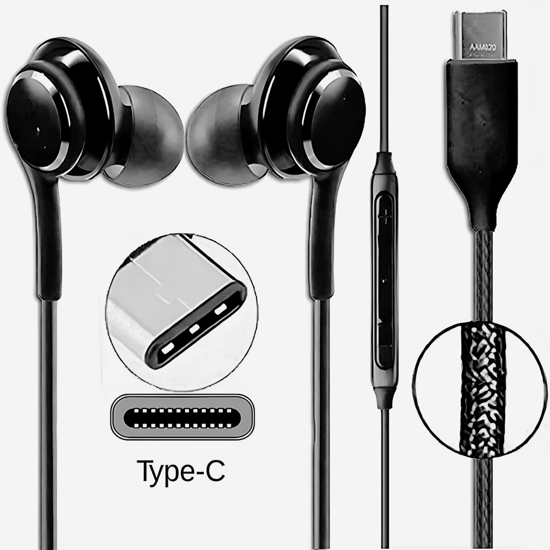 Audifonos Cable Tipo C Con Micrófono Auriculares Alambricos In Ear