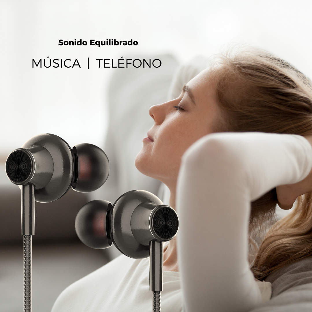 Audífonos Cable Celular Aux 1x1 Jack 3.5mm Auriculares E21