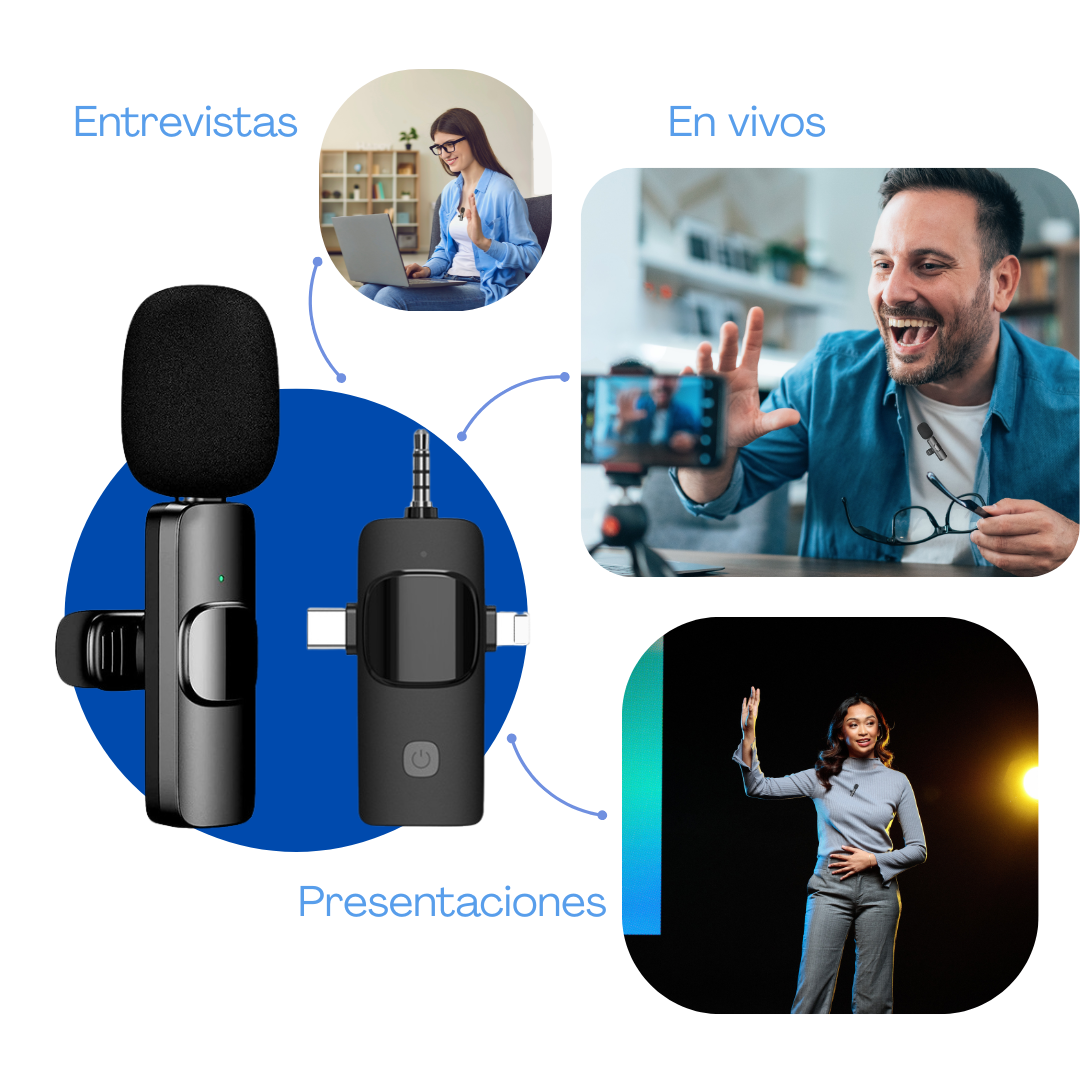 Micrófono Solapa Inalámbrico K15 Cámara / Ios / Android