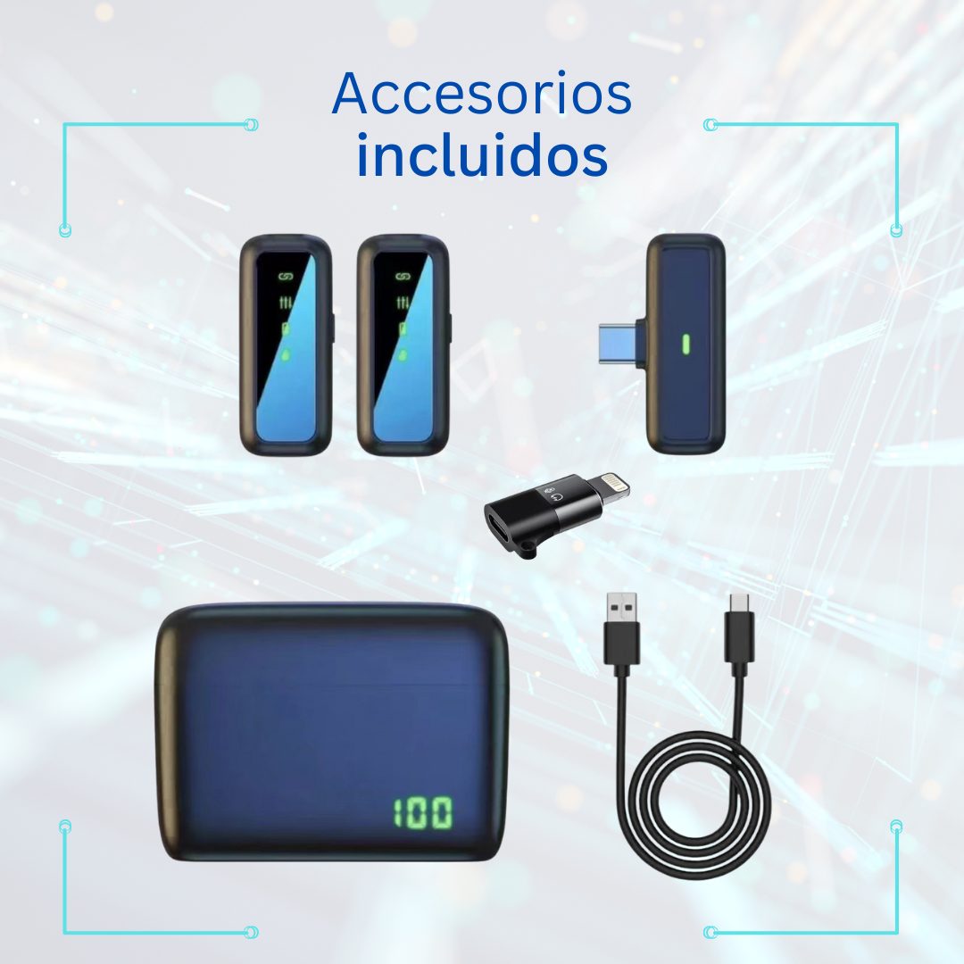 Micrófonos Solapa Inalámbricos Sx6 Entrada tipo C o iPhone