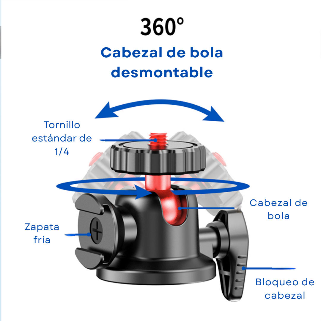 PULPO TRÍPODE PARA CELULAR / CÁMARA CON PATAS FLEXIBLES