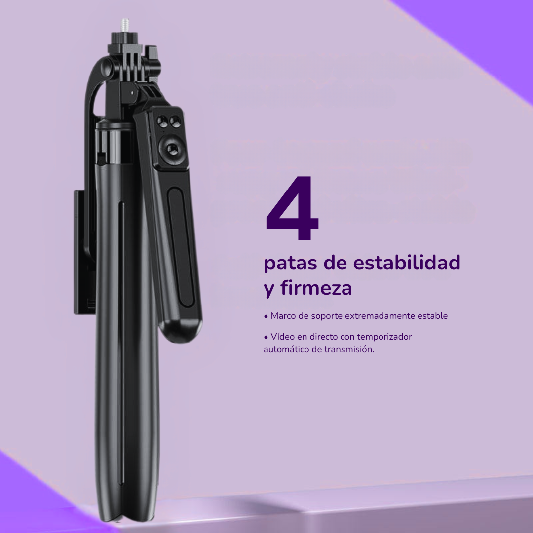 TRIPODE PREMIUM PARA CELULAR Ó CÁMARA PLEGABLE Y PORTABLE EXTRA LARGO 180CM + CONTROL REMOTO