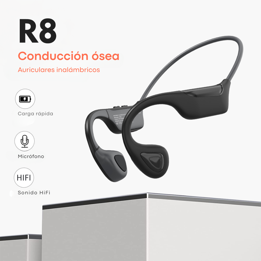 Audífonos Conducción Ósea Inalámbricos R8 Bluetooth Deportes