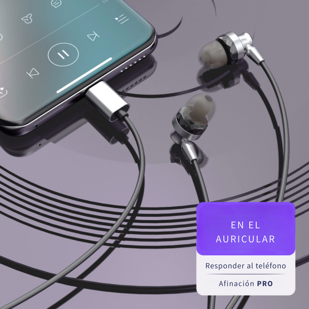 Audifonos Cable Tipo C Celular Con Microfono E18 Metalicos
