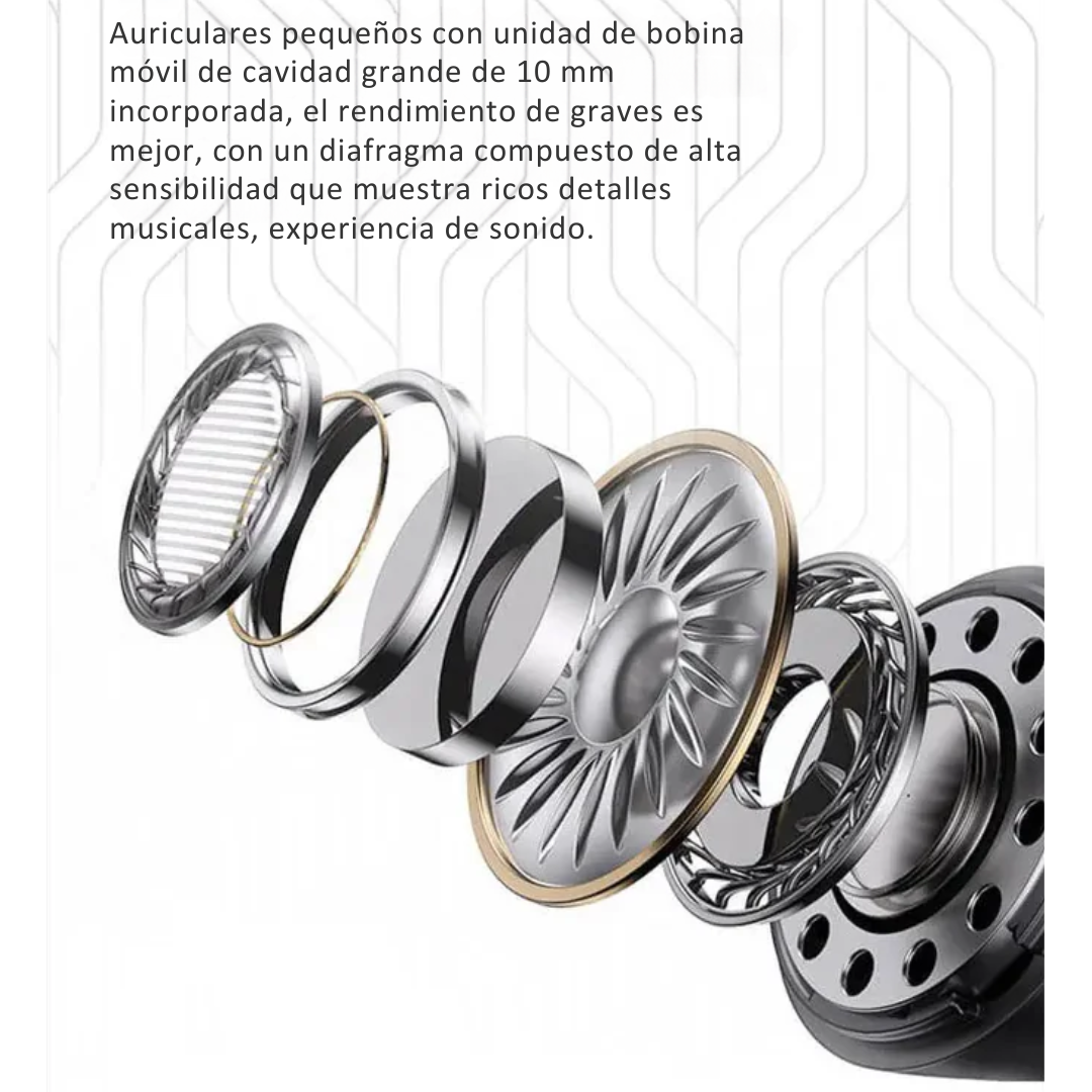 AUDÍFONOS INALAMBRICOS TRANSPARENTE TM20 BLUETOOTH