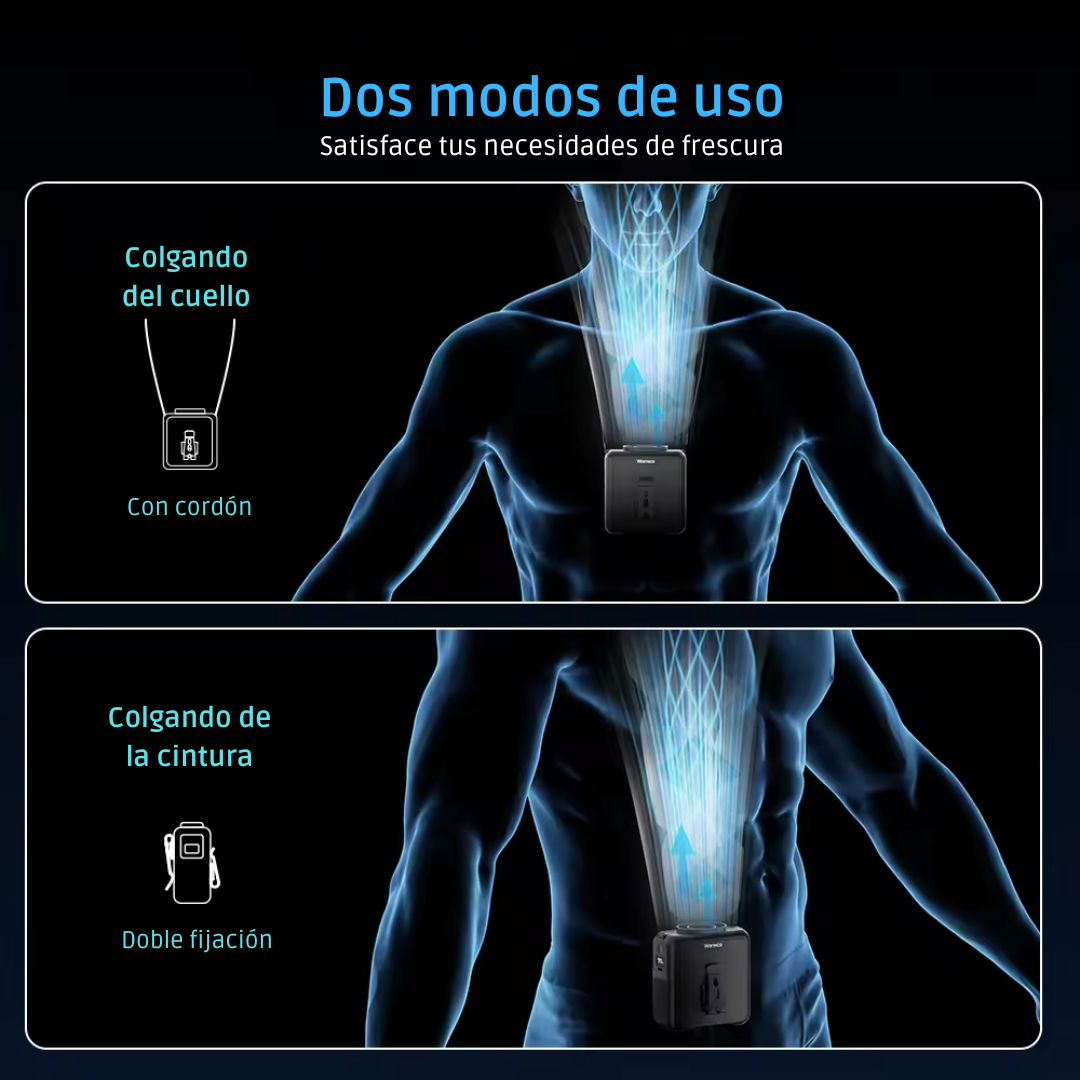 Ventilador Cintura Portatil Recargable + Powerbank 10000mah