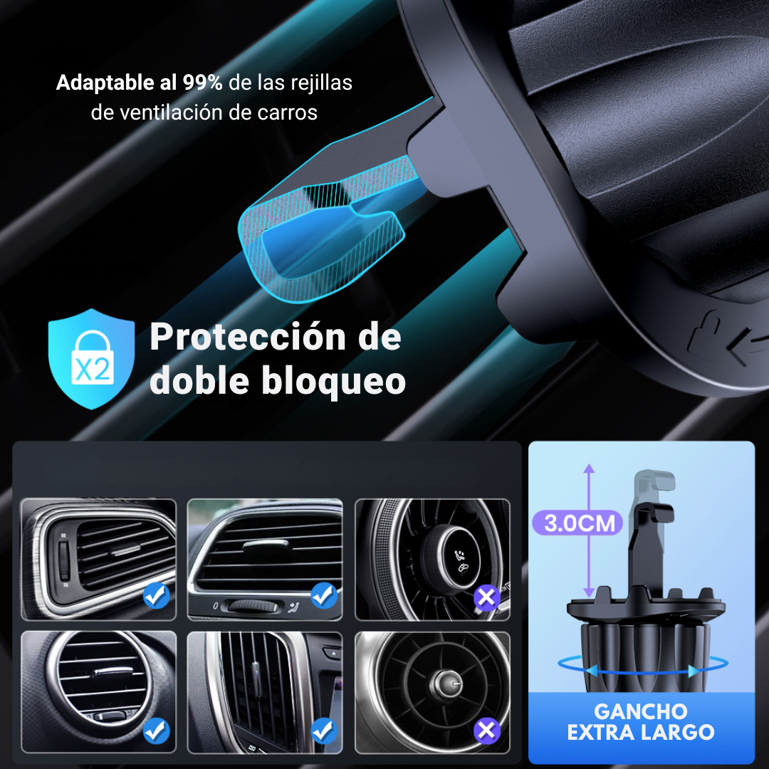 Soporte Celular Carro Rejilla Ventilación Ajuste Automático