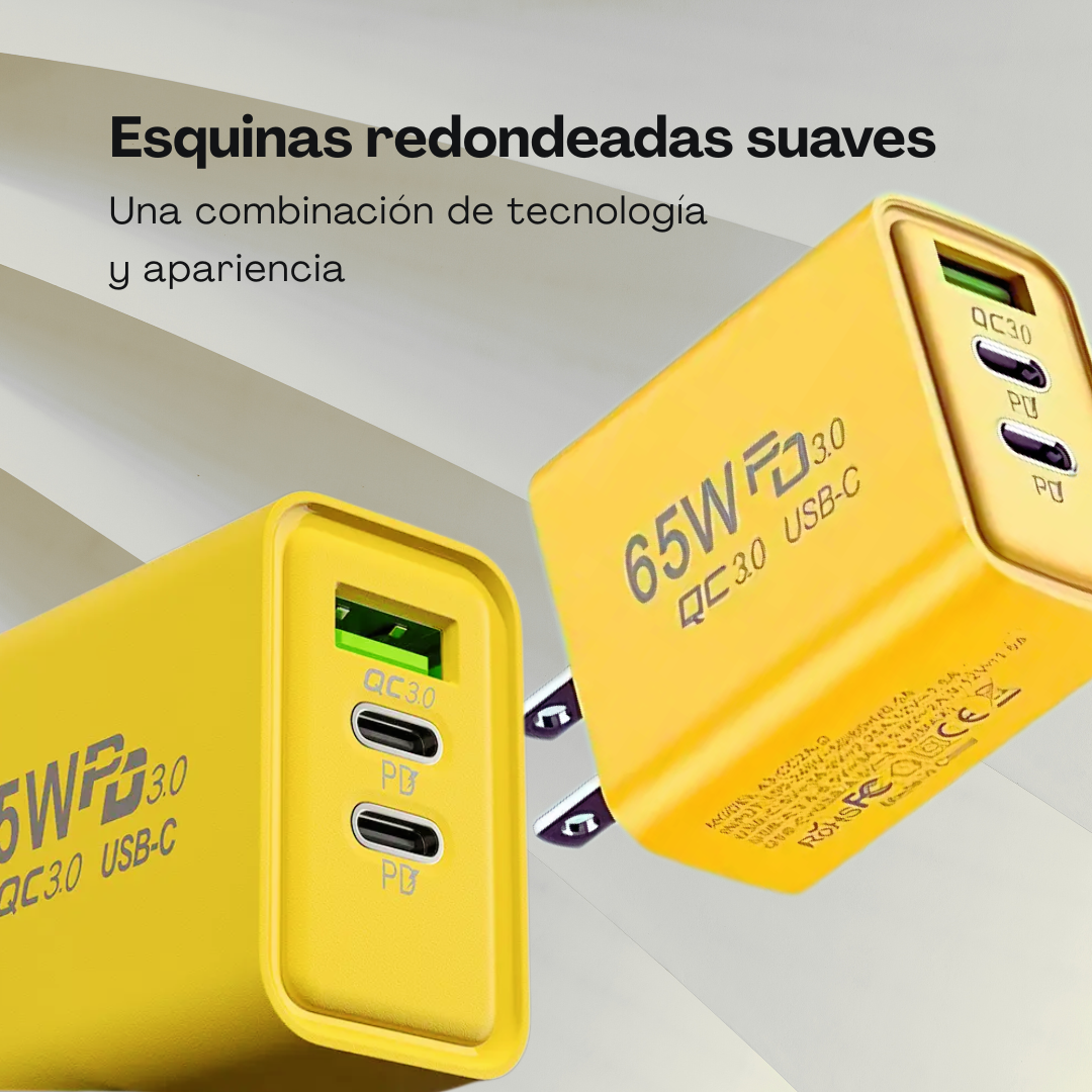 Cargador 65w Usb-C Y Lightning iPhone