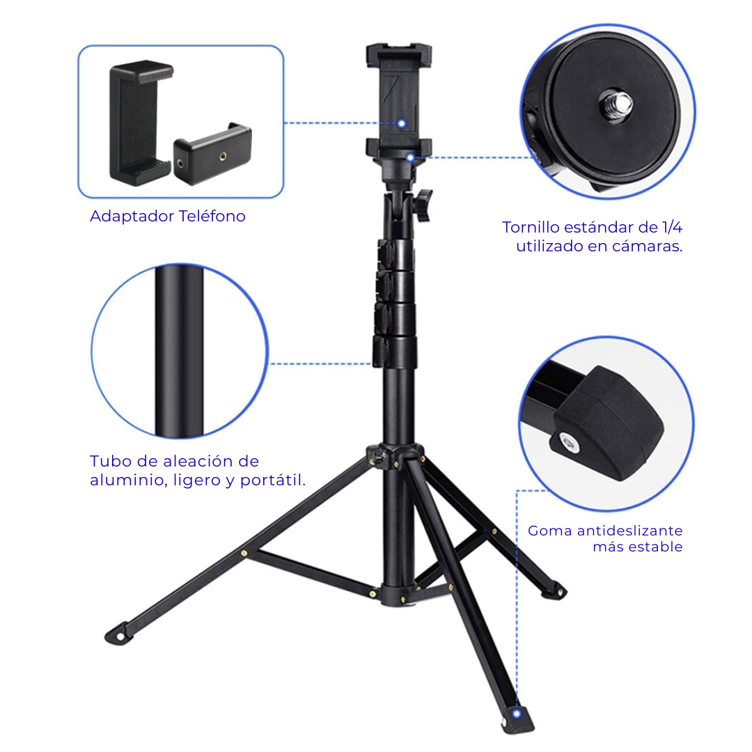 Trípode Celular Punta Flexible Soporte Ajustable Cámara