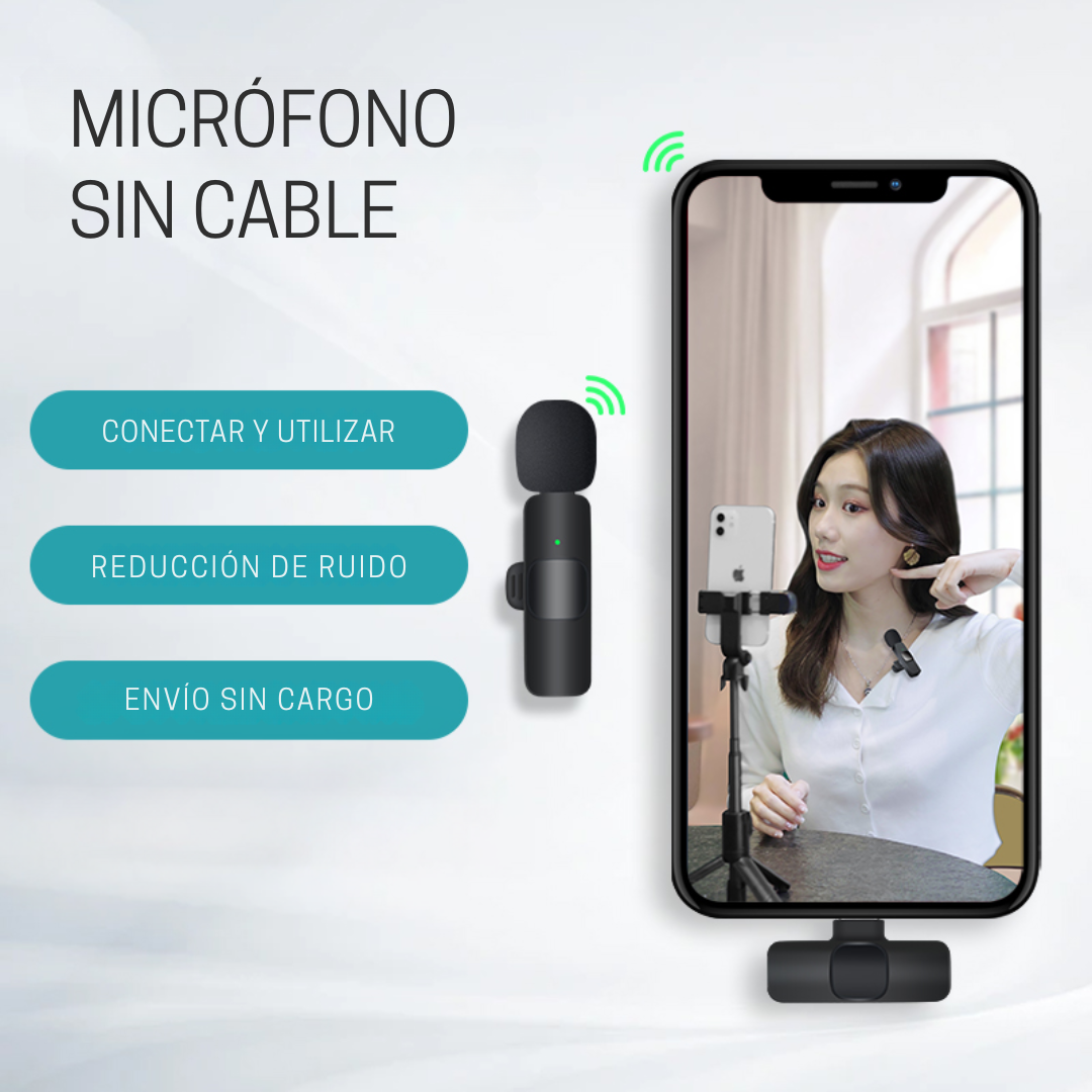 Micrófonos Solapa Inalámbricos K9 Entrada tipo C o iPhone