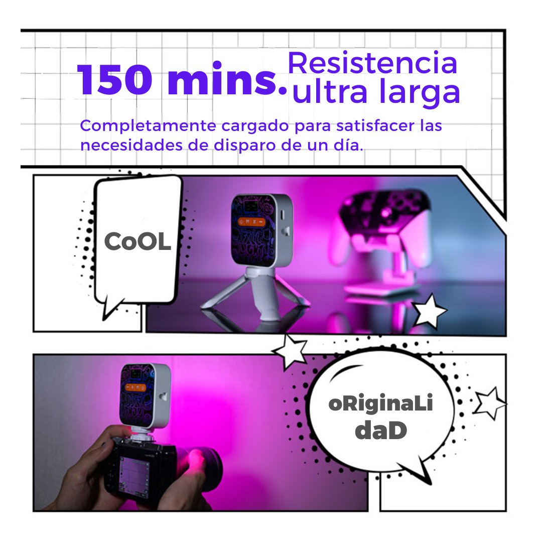 Luz Portable Mini Recargable M25 Color Rgb Tono Variable