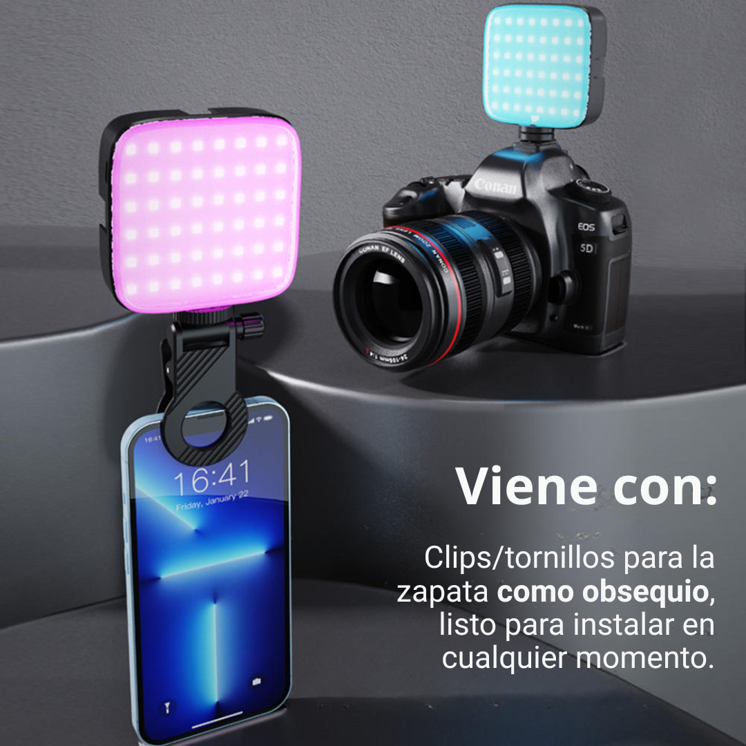 Luz Portátil Magnética M22 Cámara Celular Recargable Rgb