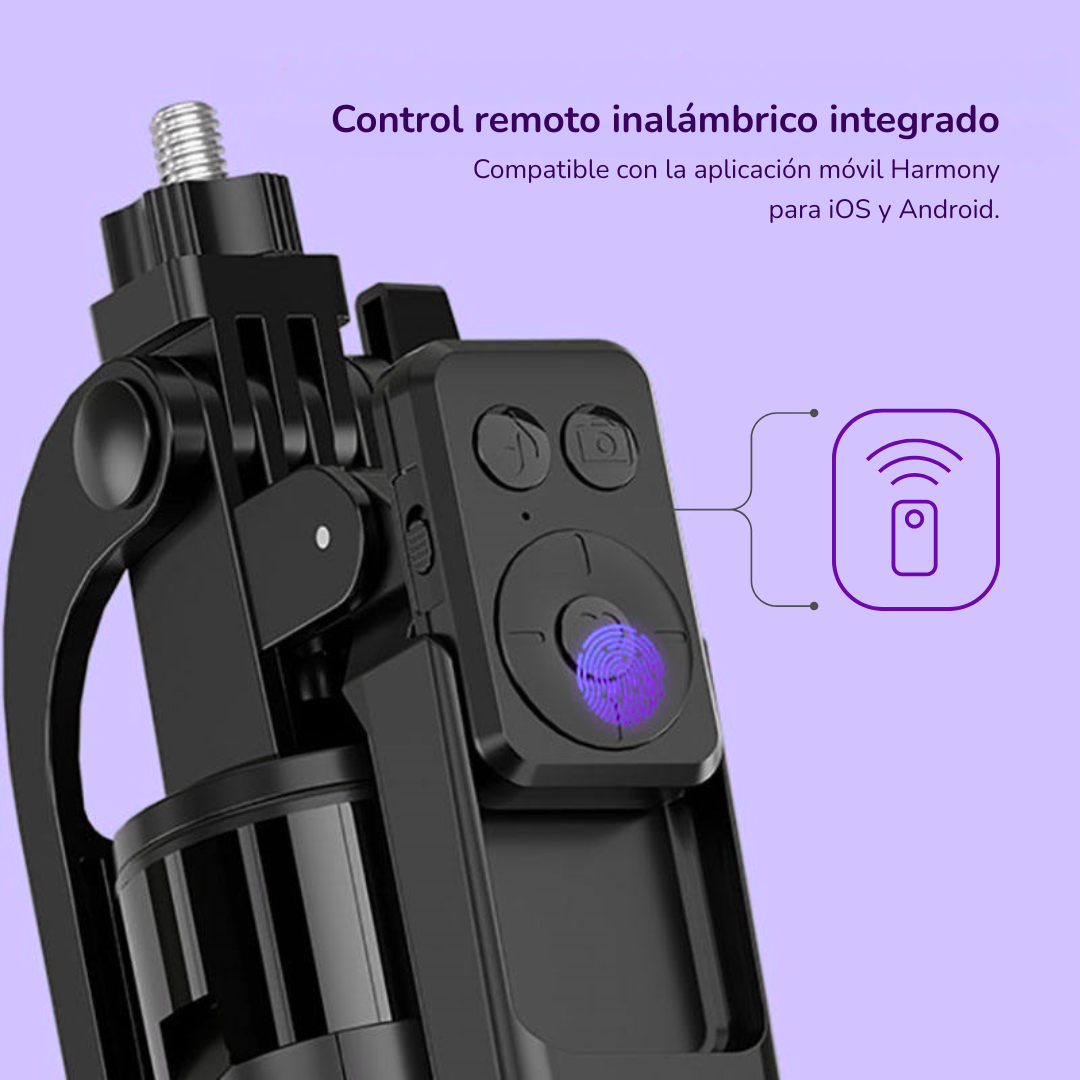 TRIPODE PREMIUM PARA CELULAR Ó CÁMARA PLEGABLE Y PORTABLE EXTRA LARGO 180CM + CONTROL REMOTO
