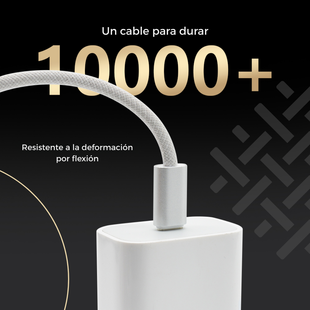 Cable Cargador Portátil Usb C A Usb C 240w Trenzado 2 Metros