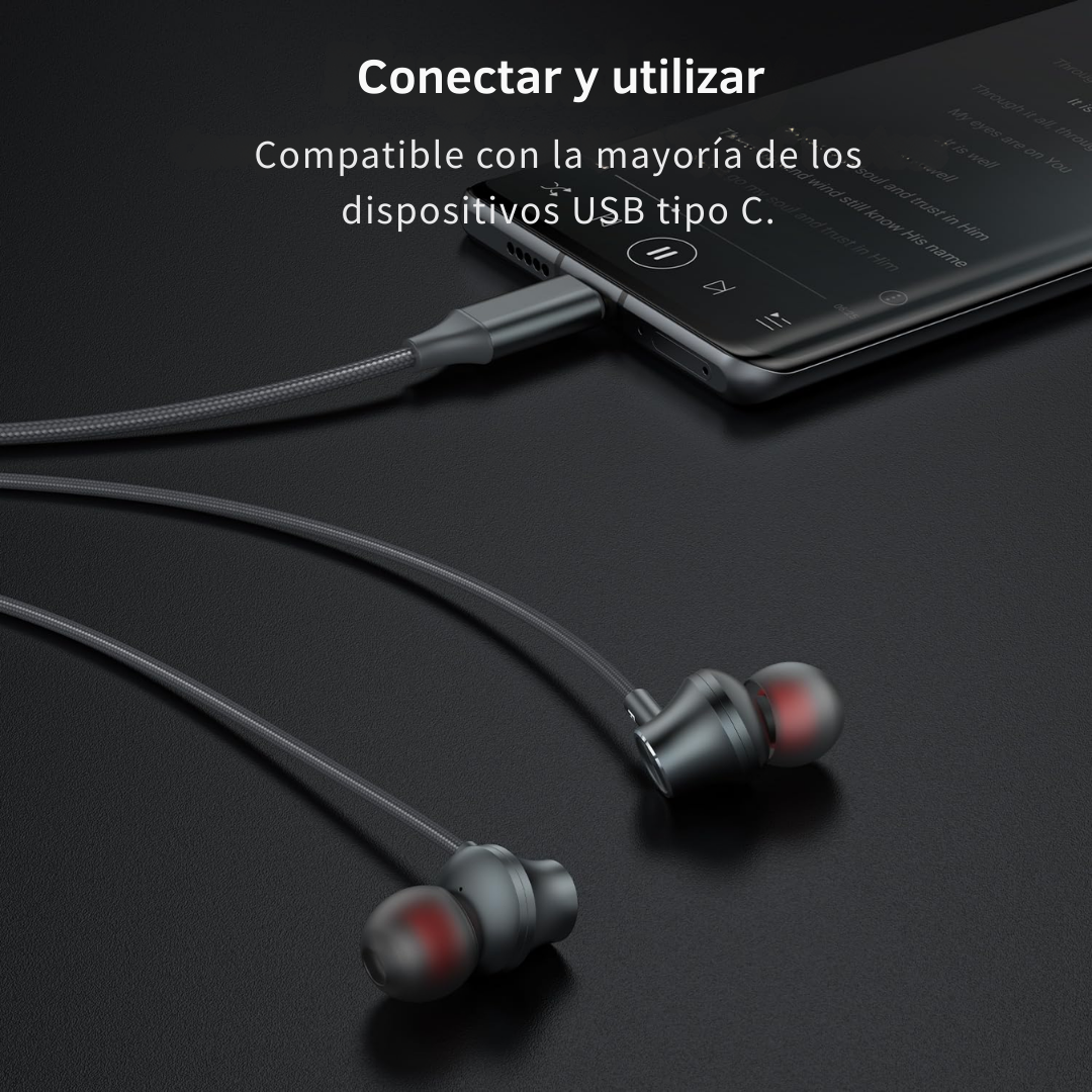 Audífonos Cable Celular Tipo C In Ear Auriculares E23