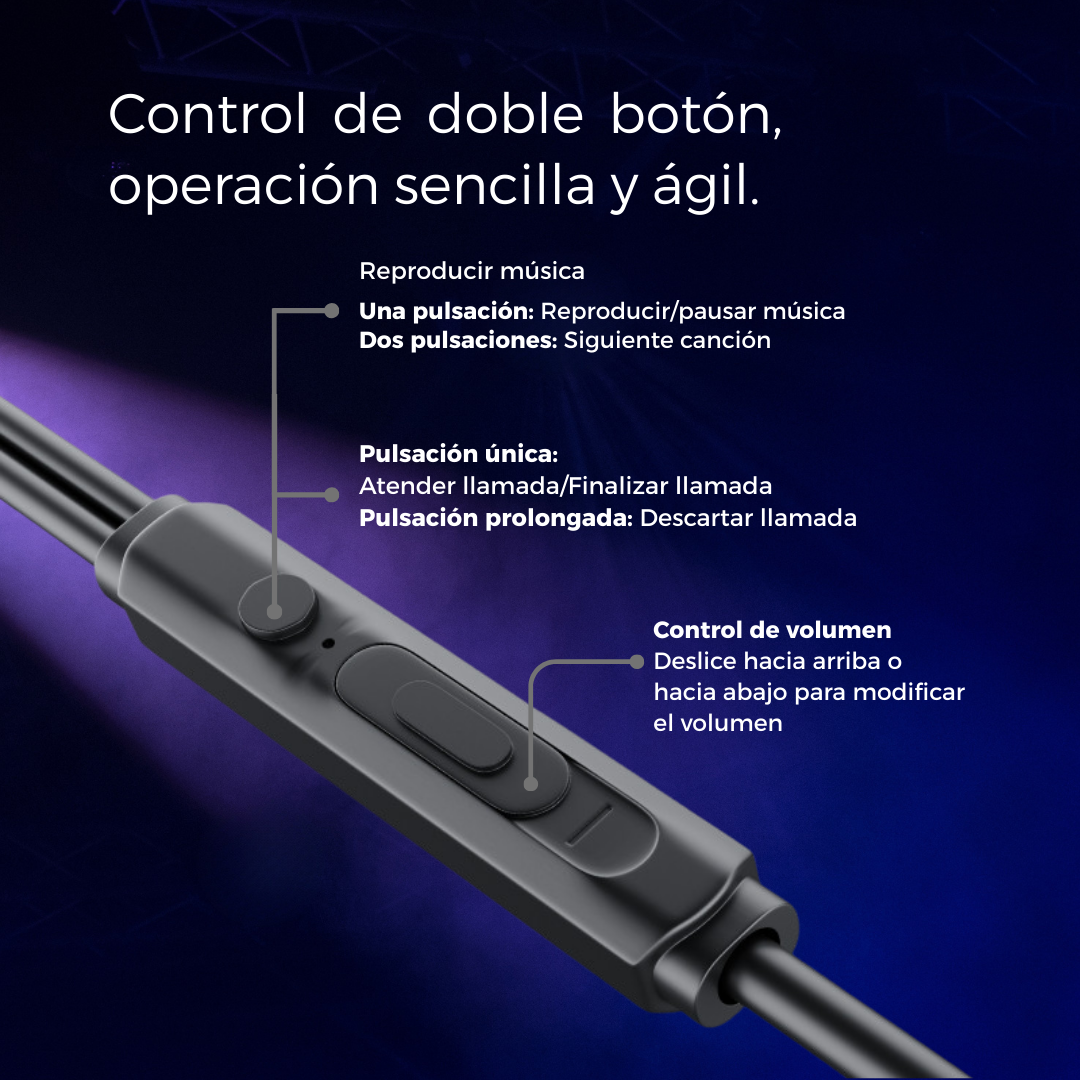 Audifonos Cable Tipo Auxiliar 1x1 Jack 3.5mm Auriculares E7