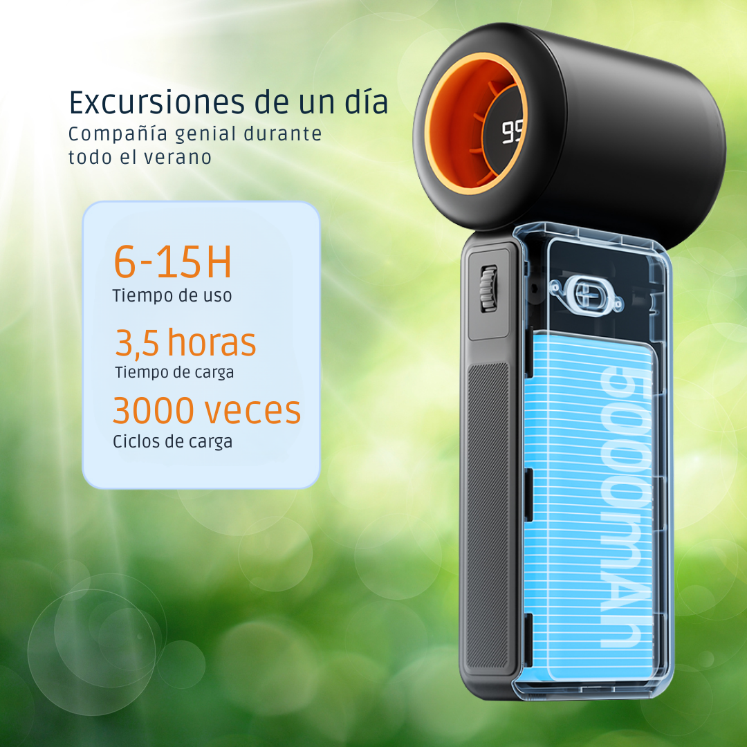Mini Ventilador Portatil Recargable Personal Turbo 15000 Rpm