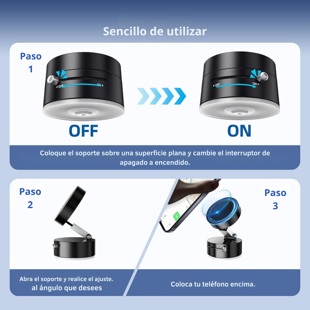 Soporte Celular Carro / Escritorio / Cocina Magsafe Al Vacio