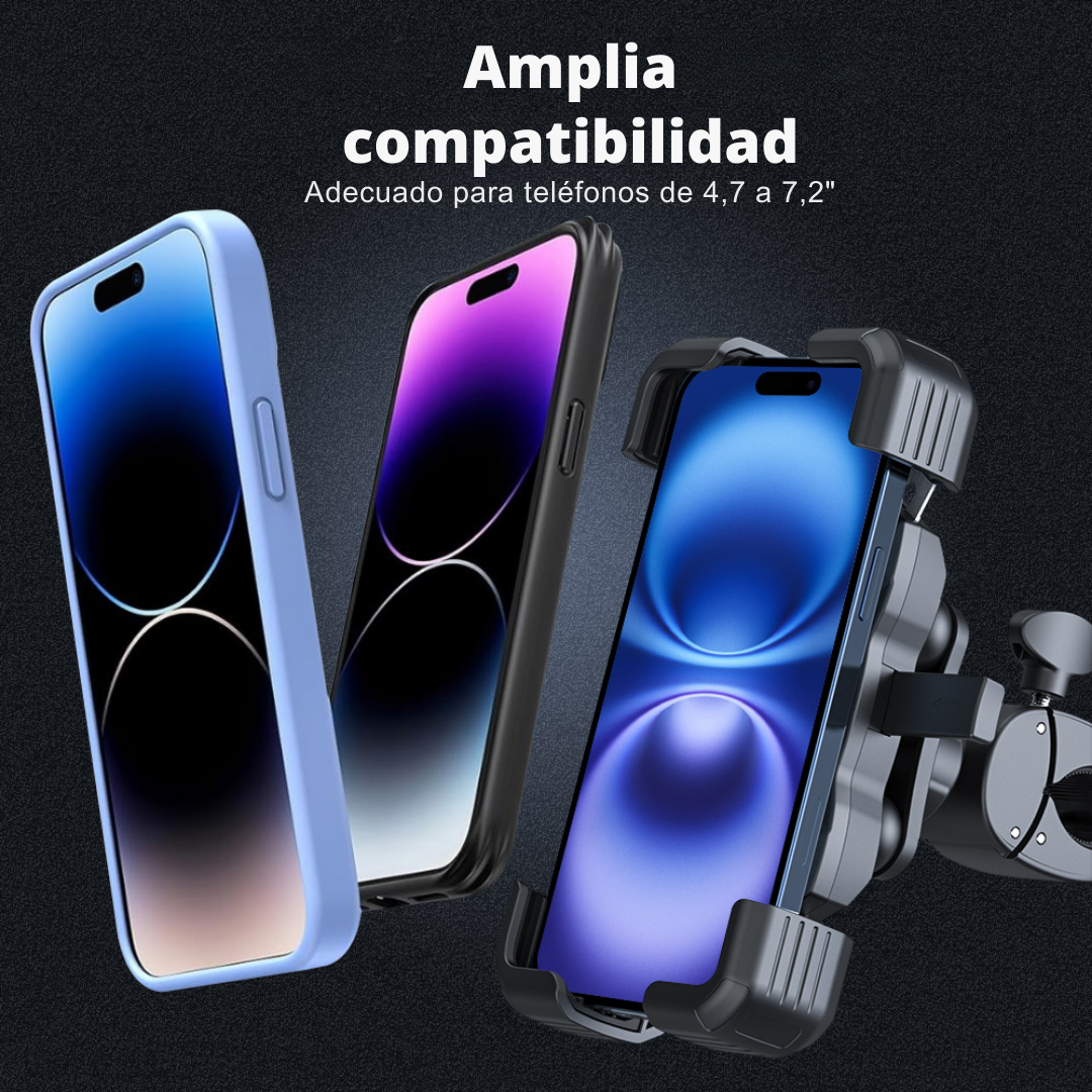 Soporte Celular Moto Amortiguacion Seguro Automatico