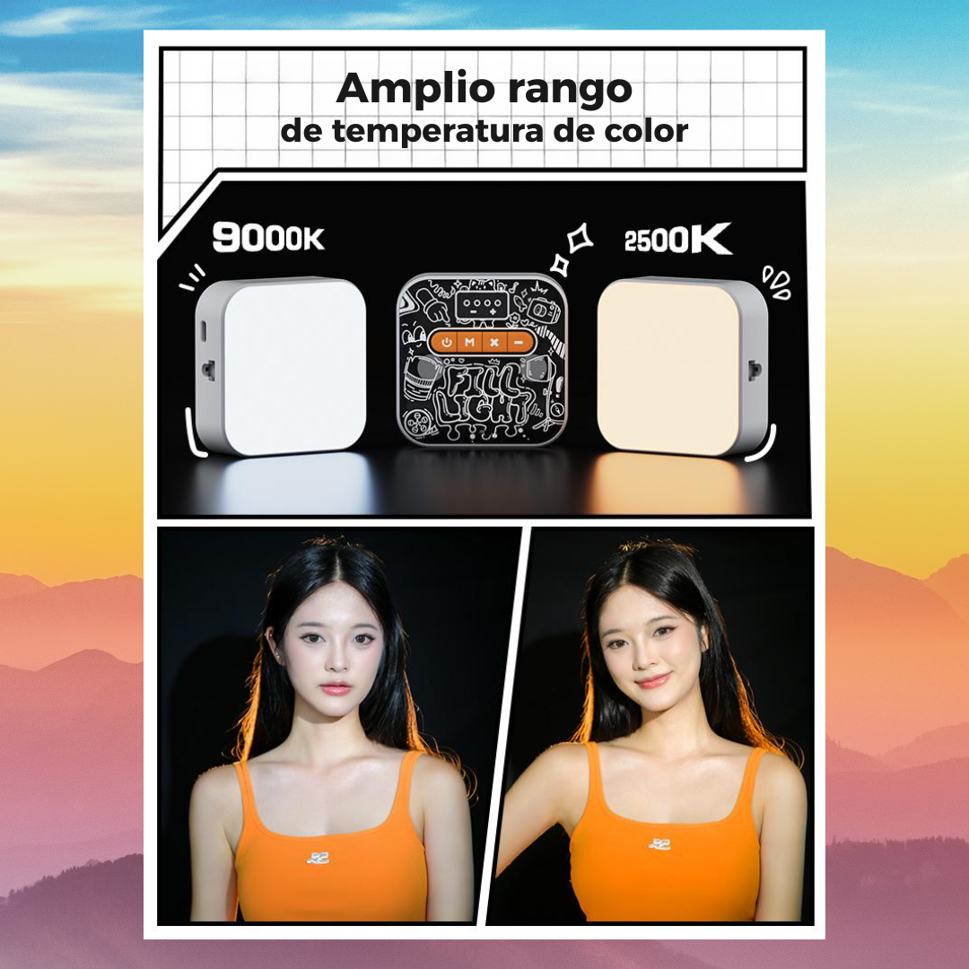 Luz Portable Mini Recargable M25 Color Rgb Tono Variable
