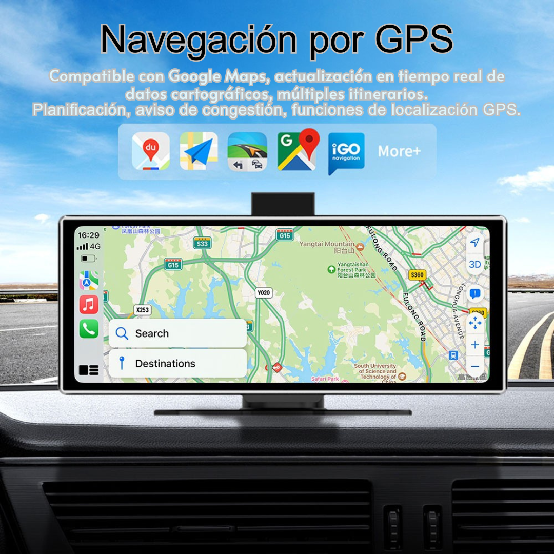 PANTALLA RADIO CARRO CAR PLAY ANDROIDAUTO INALÁMBRICA 11,26" + 2 CÁMARAS