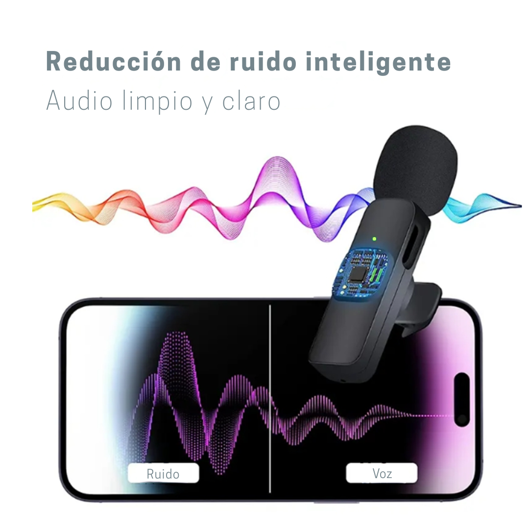 Micrófonos Solapa Inalámbricos K9 Entrada tipo C o iPhone