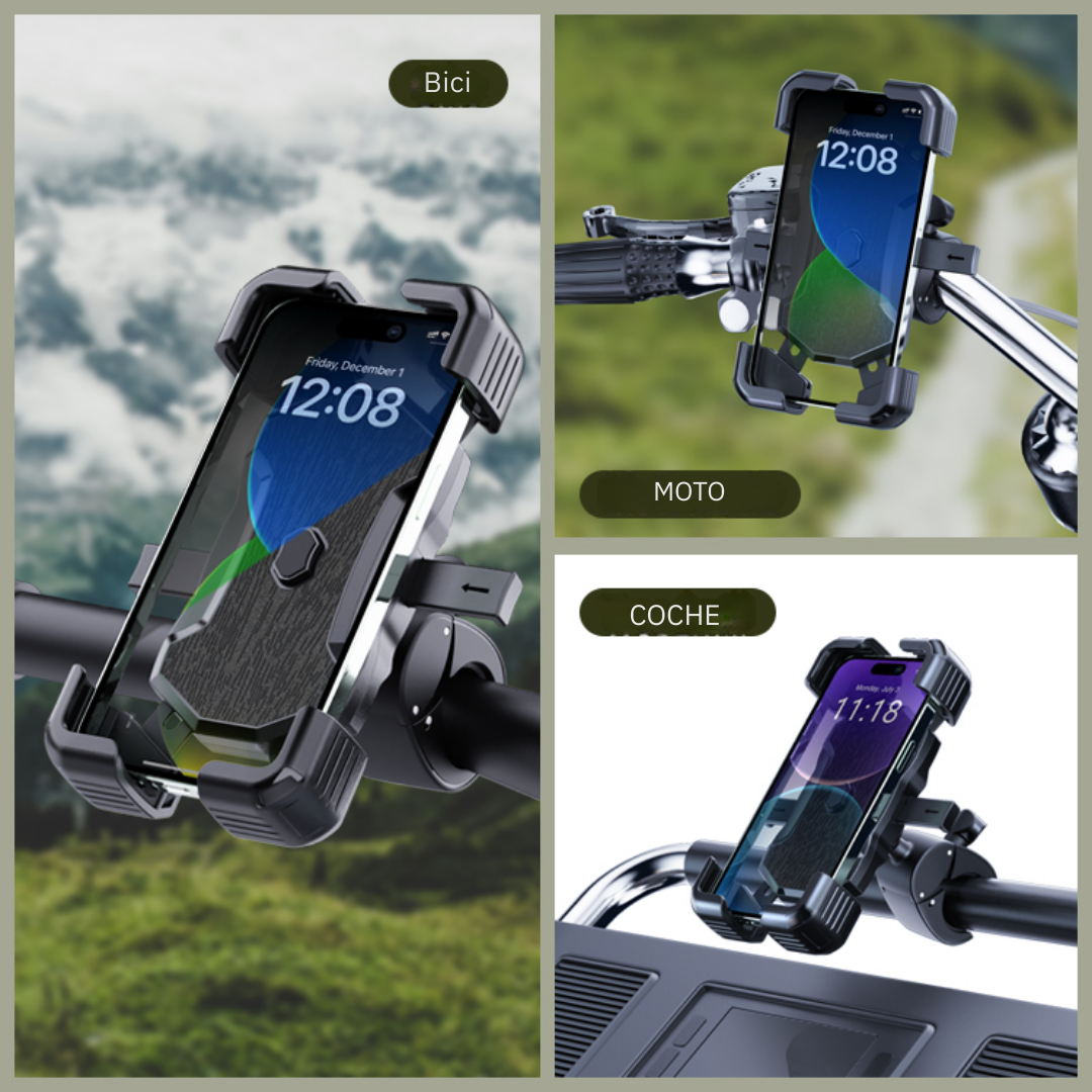 Soporte Celular Moto Amortiguacion Seguro Automatico