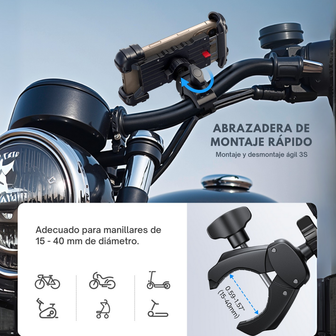 Soporte Celular Para Bicicleta / Moto En Barra Dirección