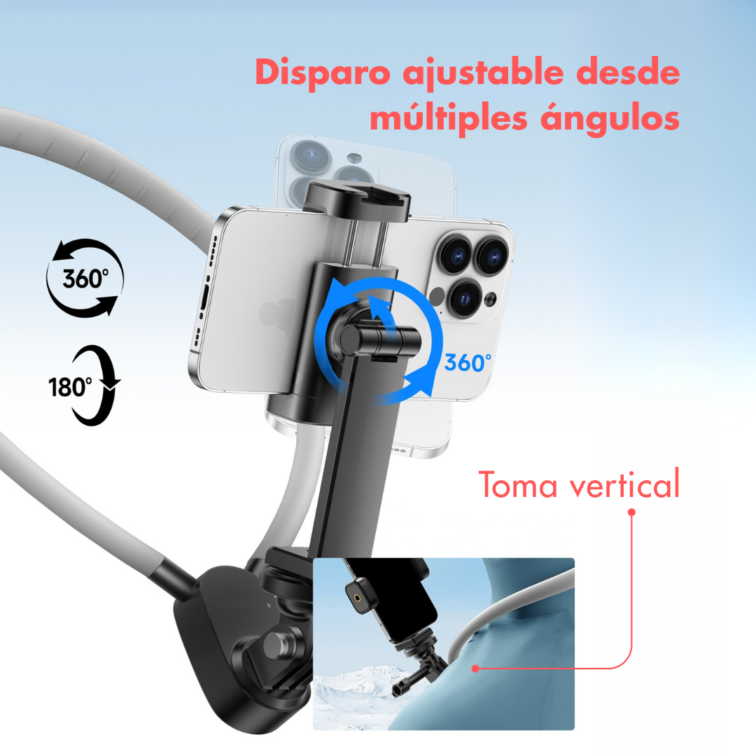 Soporte Celular Cuello Grabar Contenido Pov Ajustable