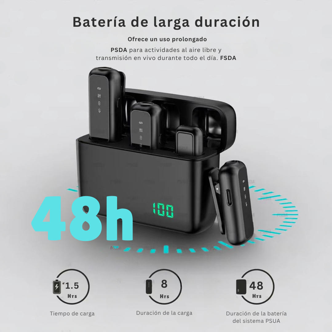 Micrófonos Solapa Inalámbricos Sx6 Entrada tipo C o iPhone