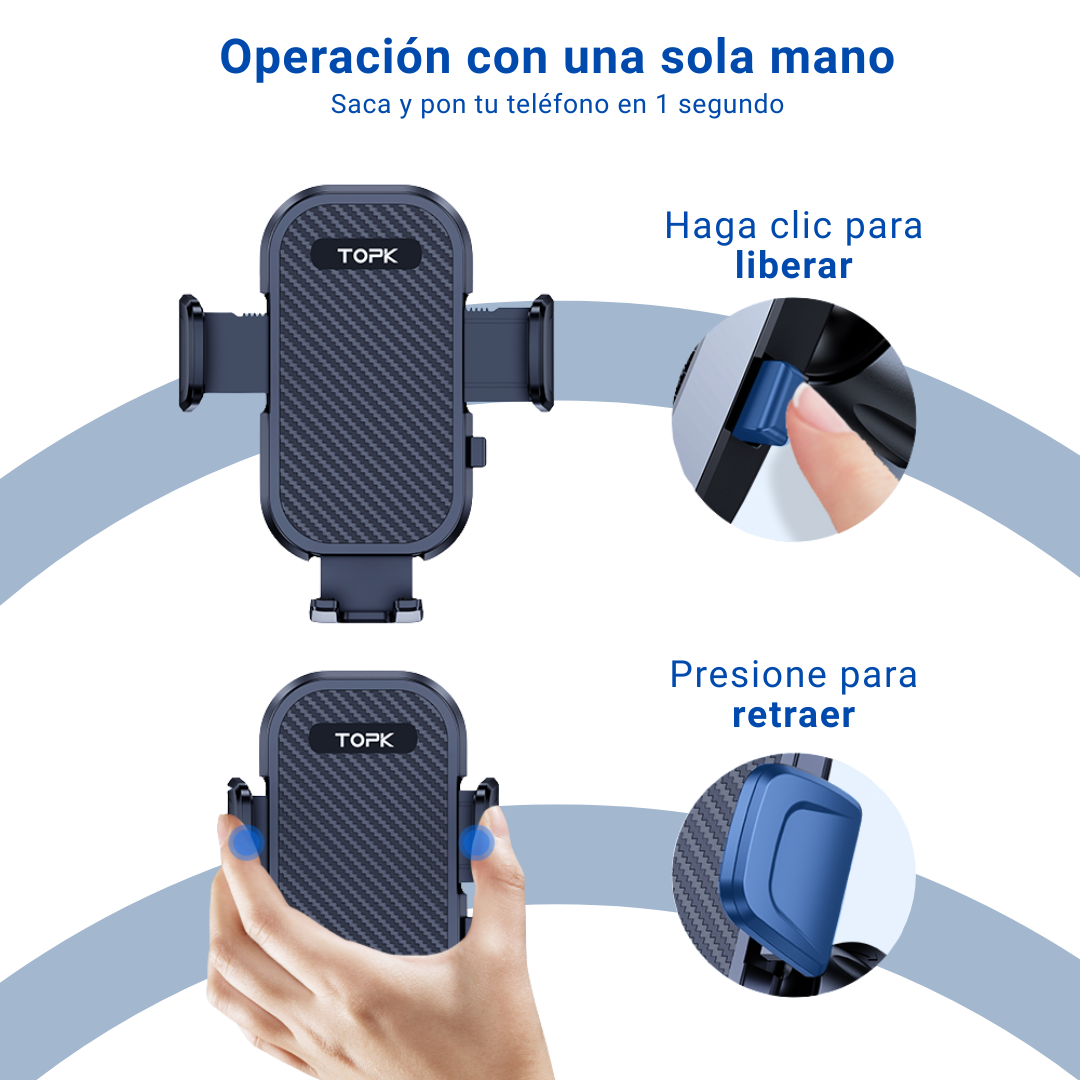 Soporte Celular Carro Rejilla Ventilación Ajuste Automático