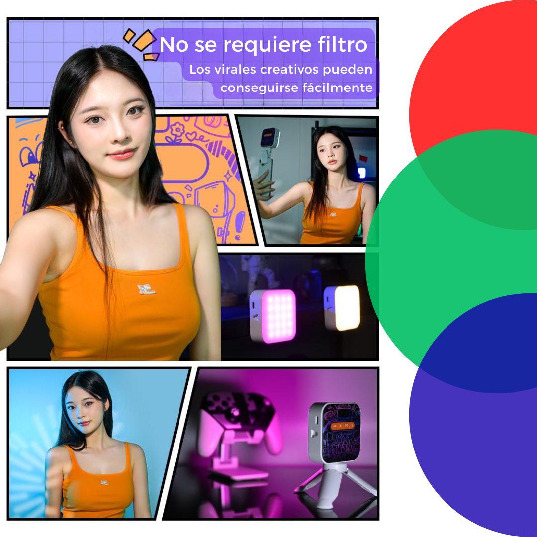 Luz Portable Mini Recargable M25 Color Rgb Tono Variable