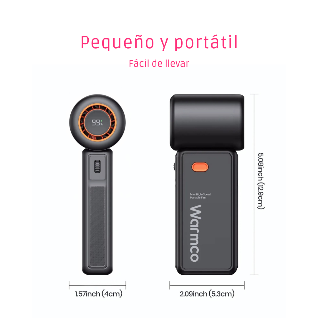 Mini Ventilador Portatil Recargable Personal Turbo 15000 Rpm