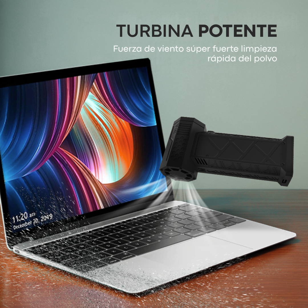 Soplador Portátil Limpieza Recargable 11000 Rpm Mini Turbo